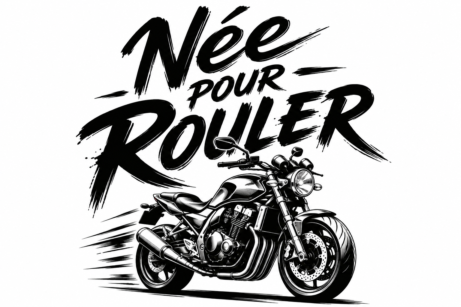 T-shirt "Née pour rouler"
