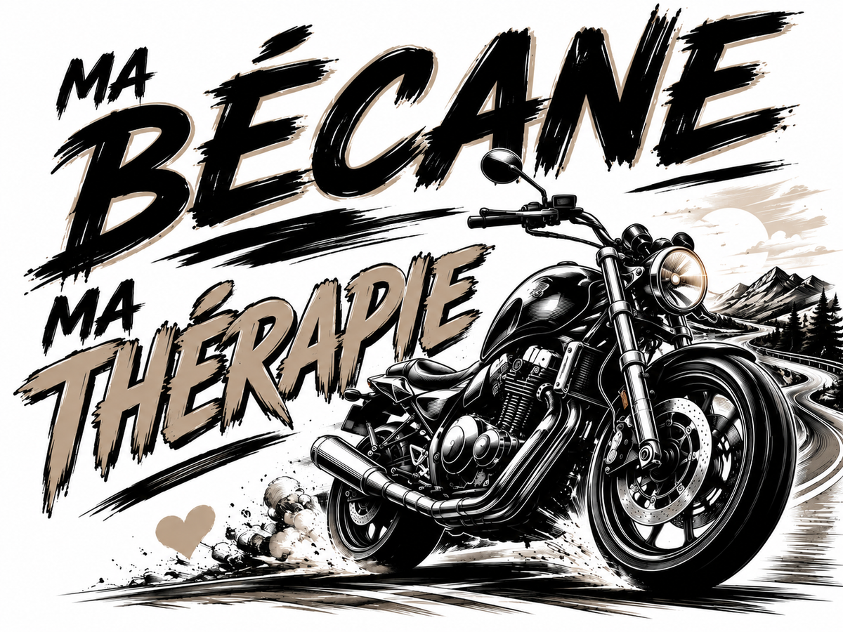 T-shirt "Ma bécane, ma thérapie"