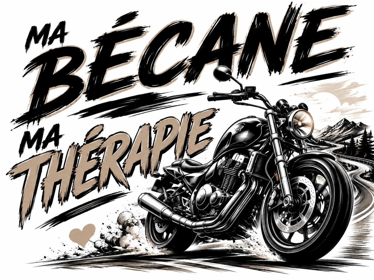 T-shirt "Ma bécane, ma thérapie"
