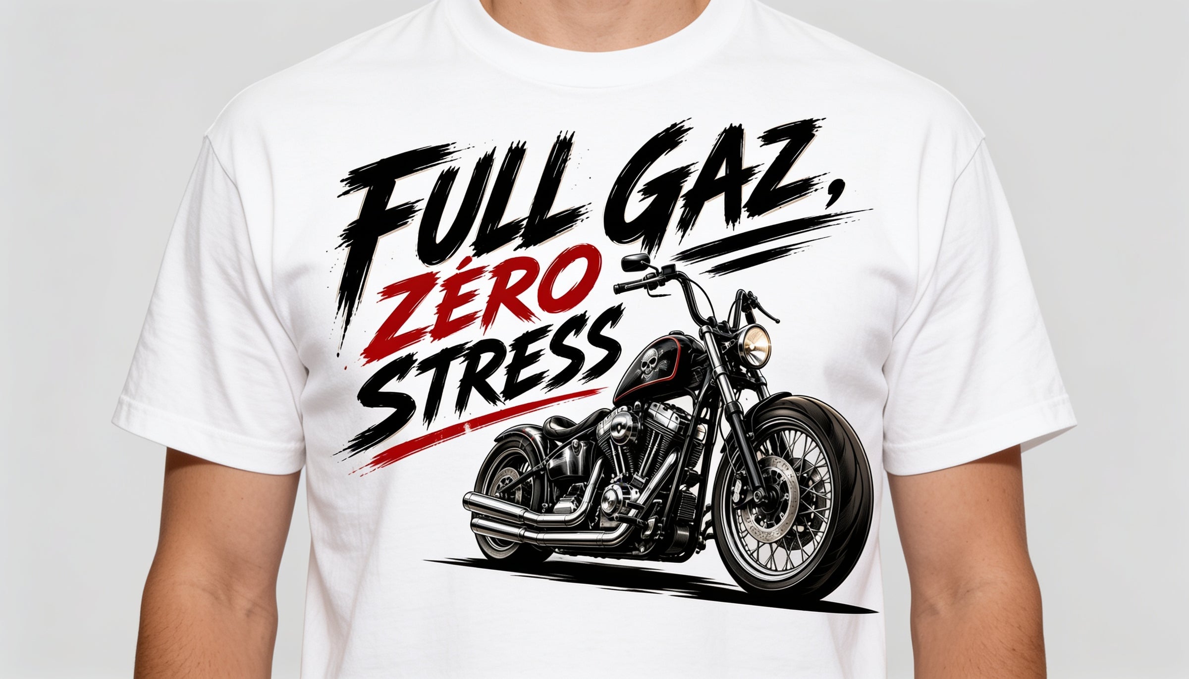 T-shirt "Full gaz, zéro stress"