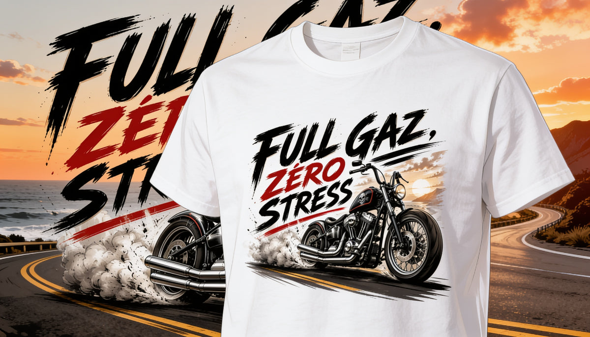 T-shirt "Full gaz, zéro stress"
