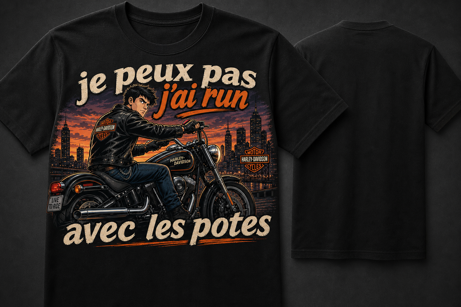 T-shirt Je peux pas j'ai un run