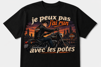 T-shirt Je peux pas j'ai un run