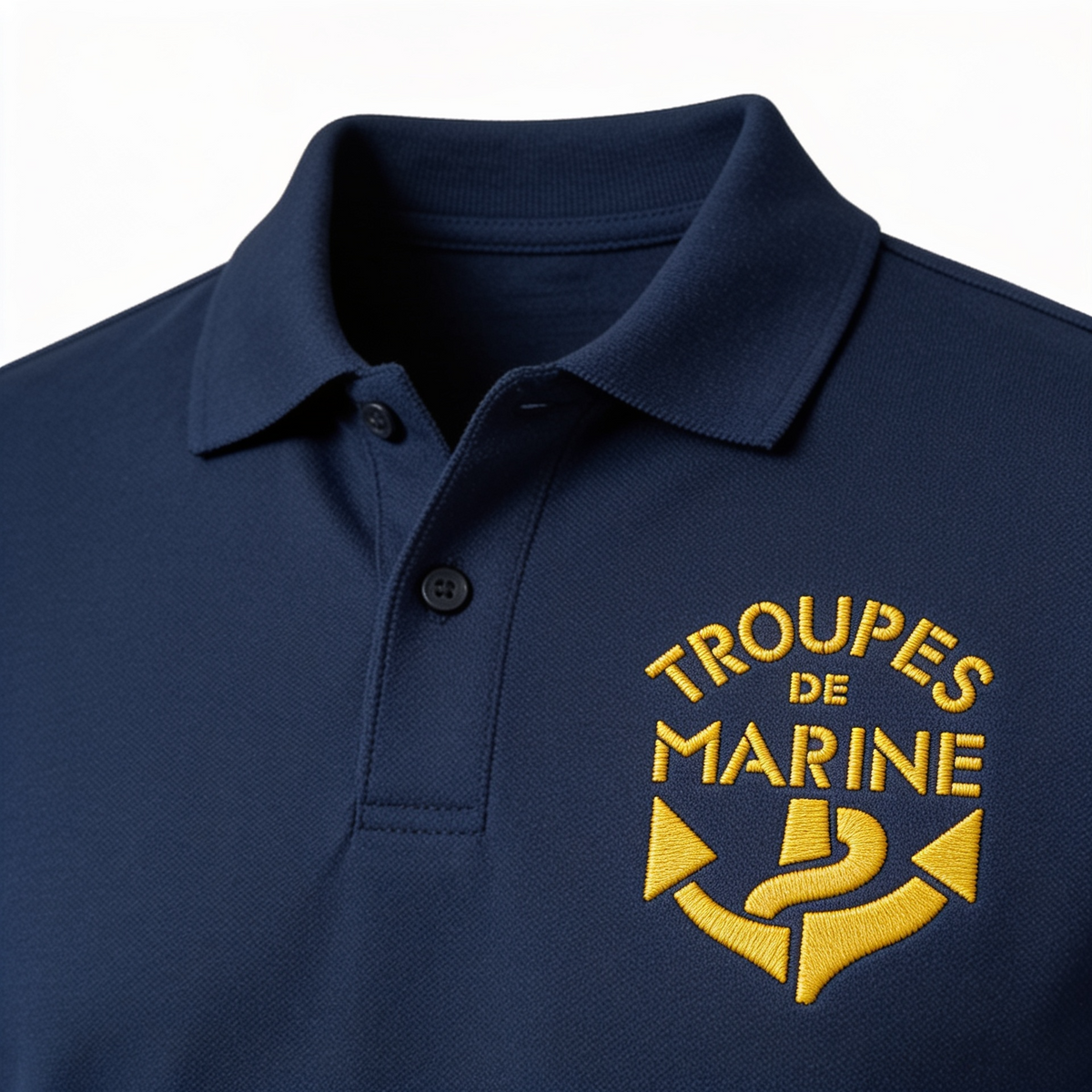 Polo broder Logo Troupes de Marine