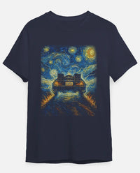 T-shirt "Retour vers la Nuit Étoilée" – DeLorean façon Van Gogh